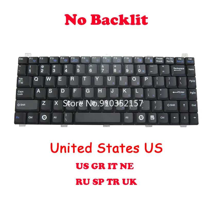 Us It Uk Gr Ne Ru Sp Tr No Tastiera Per Laptop Retroilluminata Per Getac V200 V200X V200-X Inglese Turchia Tr Nordic Ne German Gr Nuovo