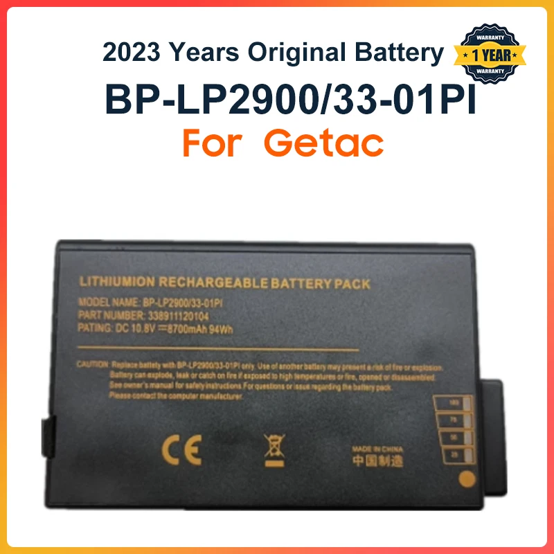 Batteria Per Laptop 10.8V 10350Mah Per Getac X500 V100 V1010 V200 M230 Bp-Lp2900/33-01Pi Bp3S3P3450P-01 441128400007 112Wh