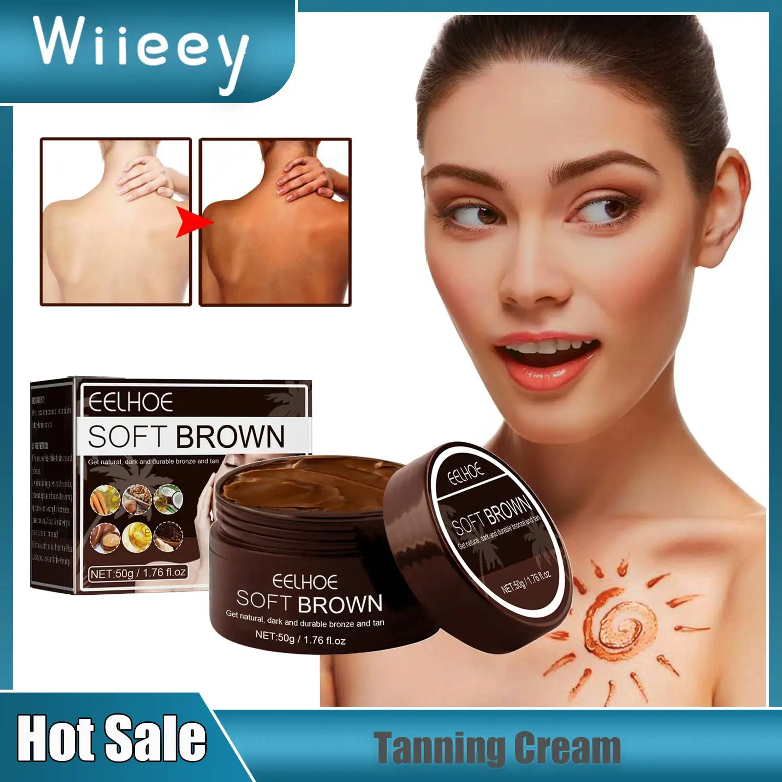 Crema Autoabbronzante Per Il Corpo Beach Solarium Outdoor Sun Shine Protezione Solare Fast Brown Abbronzante Face Bronzer Tan Accelerator Cream