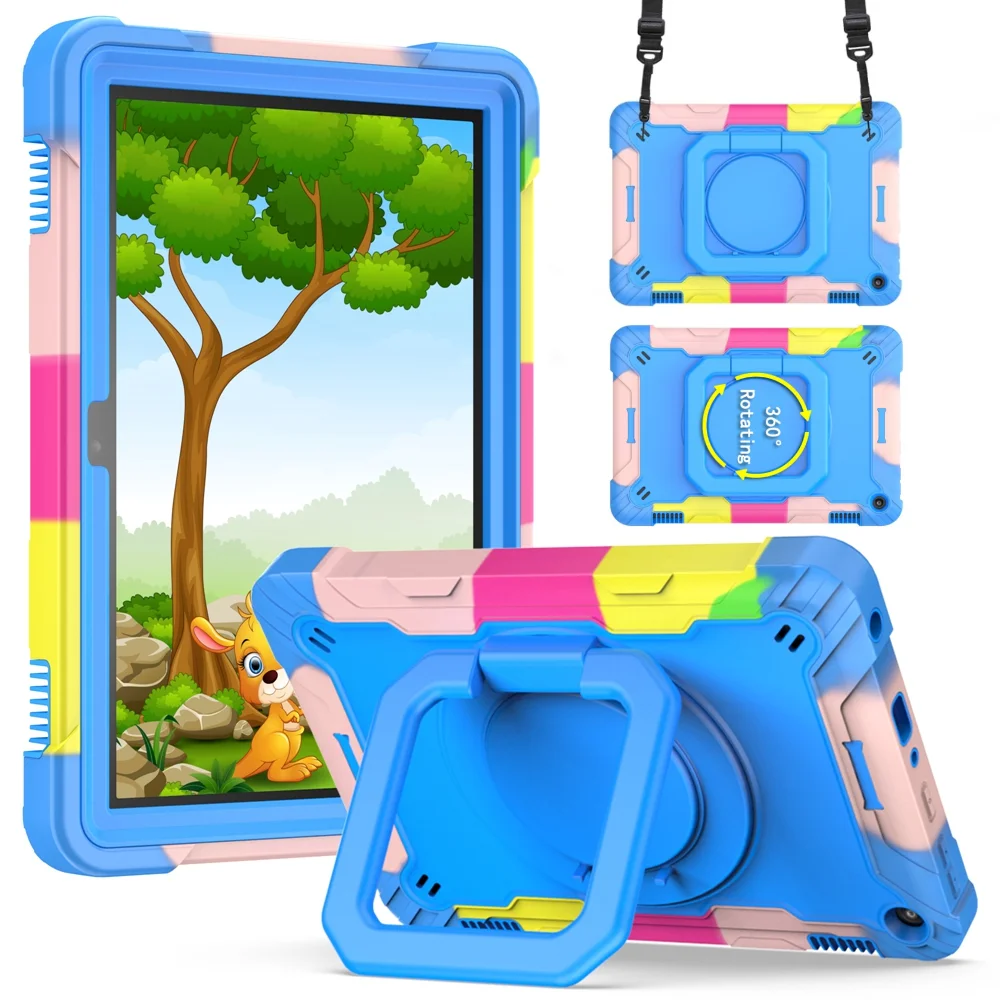 Custodia Per Amazon New Fire Hd 8.0 2020 Heavy Duty Armor Antiurto Kids Tablet Cover Fundas Per Amazon New Fire Hd 7 8 2022 Capa