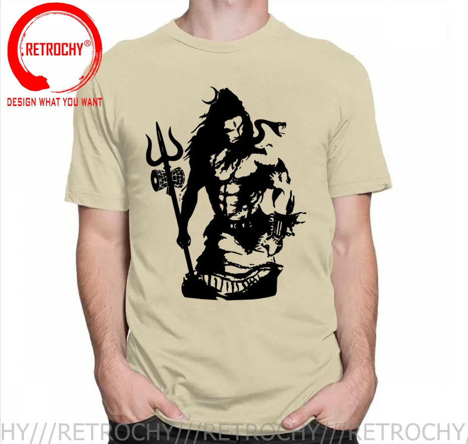 Lord Shiva Art Angry Trishul T-Shirt Per Uomo Indù Ganesha God India Lingam Funny Tee Shirt O Neck T Shirt Uomo Plus Size Clothes