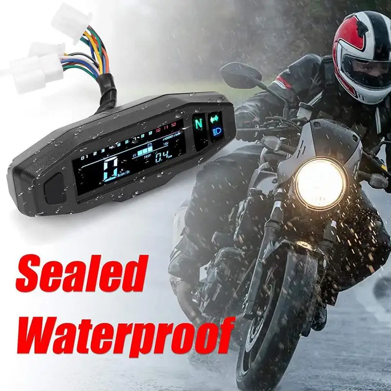 Moto Multifunzione Digital Dash Dc 12V Tachimetro Moto Universale Contachilometri Moto Dash Board Contagiri Motore Barca
