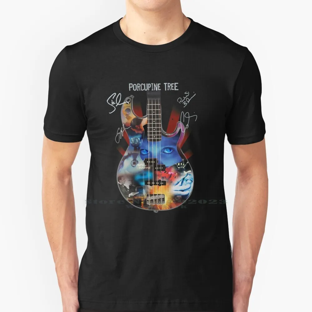 Porcupine Tree.Rock Band Guitar Signature T Shirt 100% Puro Cotone Big Size Porcupine Tree Guitar Band Music