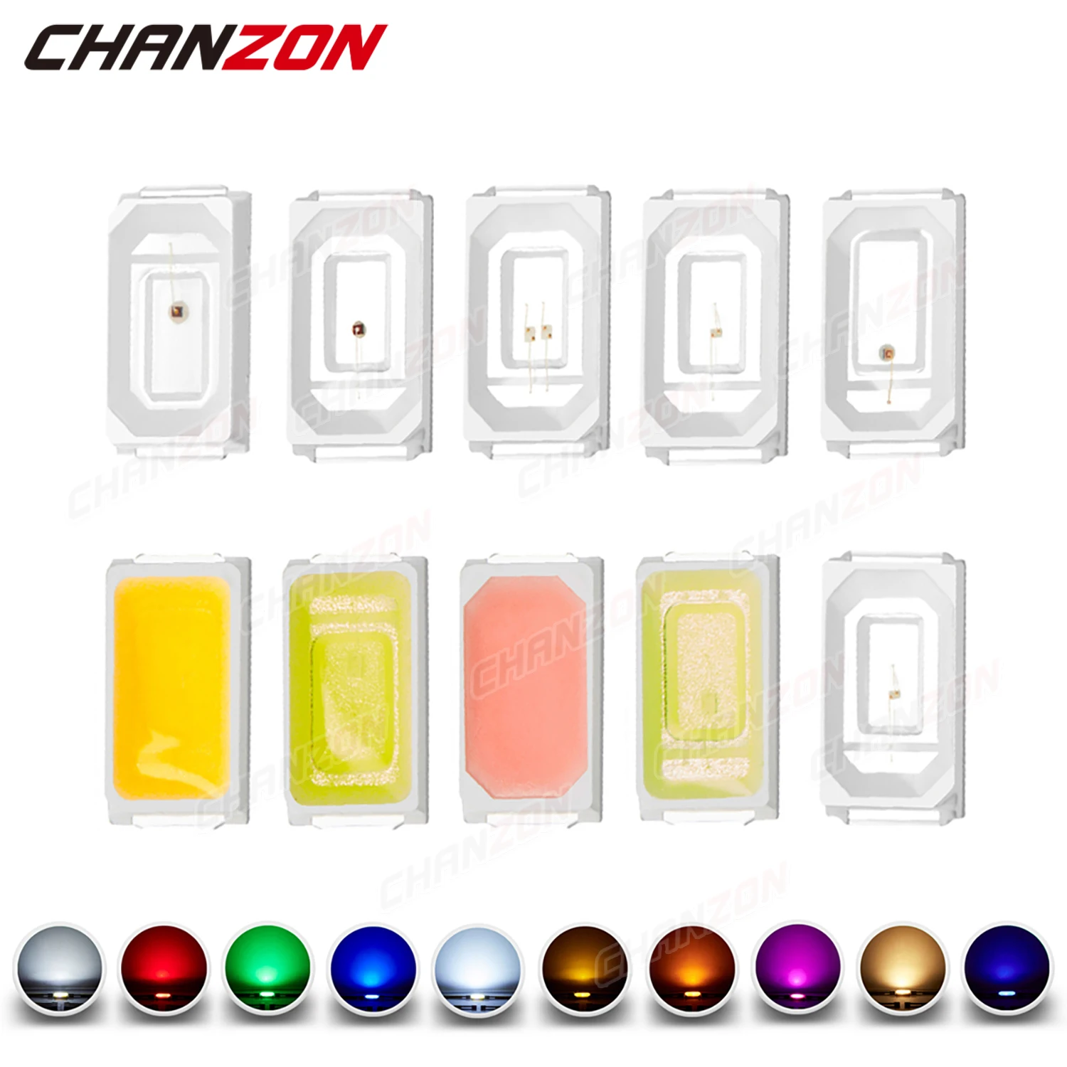 100 Pz Smd 5730 5630 Led Diode Chip 0.1W 0.2W 0.5W Bianco Caldo Rosso Verde Blu Giallo Arancione Uv Viola Rosa Perline Di Luce Emissione