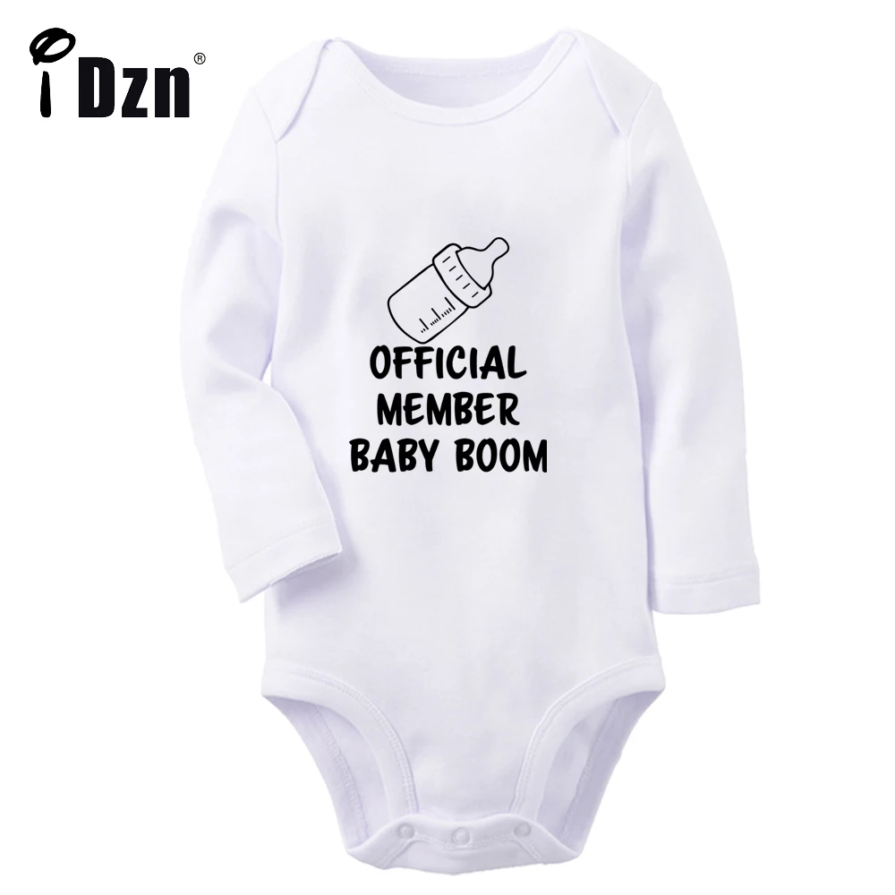 Official Member Baby Boom None Or All Of The Above Deal With It Printed Jumpsuit Cute Baby Boys Rompers Baby Girls Bodysuit