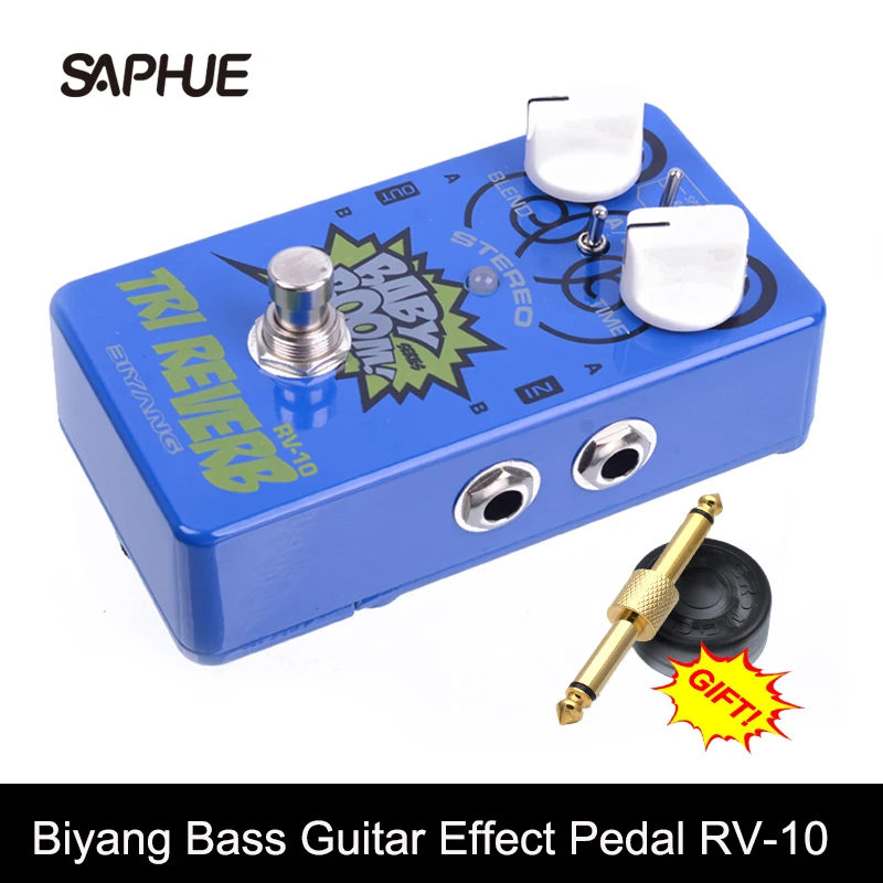 Biyang Rv-10 Tri Reverb Effetti Pedale Six-Model Reverb Effetti Per Chitarra Pedale Baby Boom