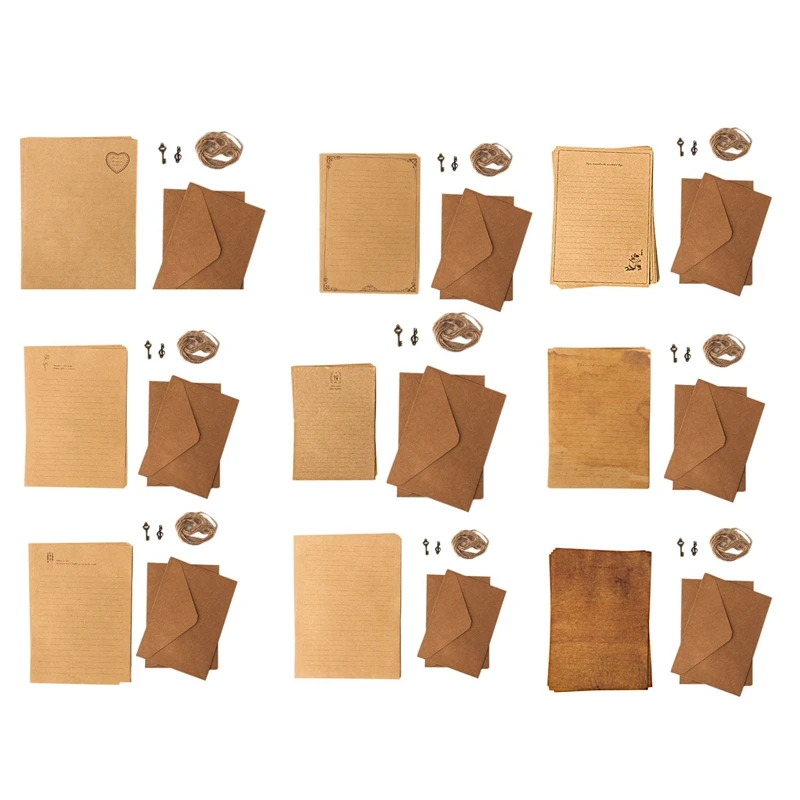 Carta Da Lettere Vintage In Carta Kraft Da 12 Pezzi Carta In Stile Europeo Per Cancelleria In Carta Per Lettere Da Lettere
