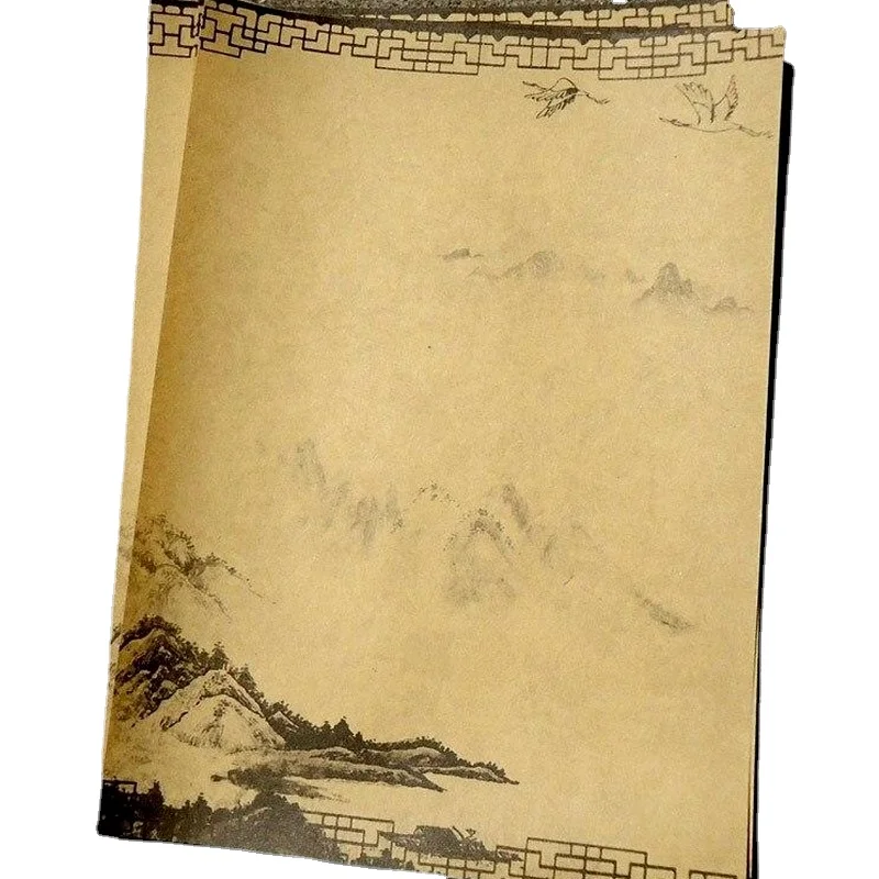 8 Fogli/Set Cinese Antico Stile Lettera Pad Carta Kraft Scrittura Lettera Pad Cancelleria Carta Da Pittura Romantica