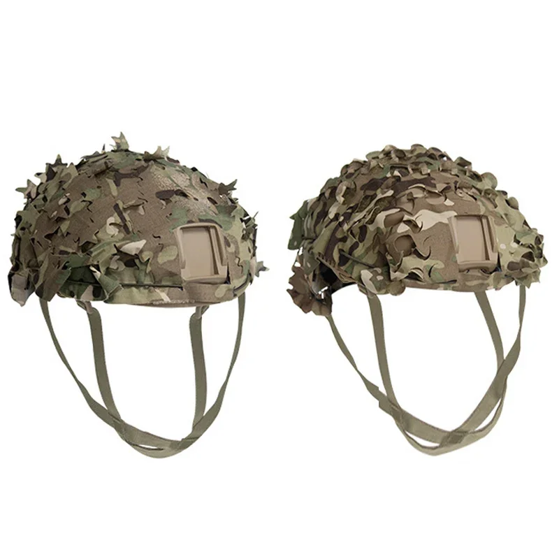 3D Camo Laser Cut Leaf Shape Airsoft Casco Cover Mesh Helmet Cloth Paintball Paracadutista Caccia Airsoft Casco Accessori