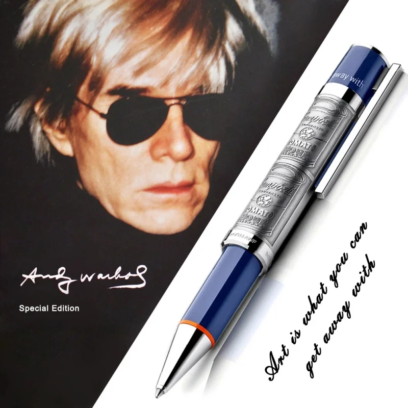 Lanlan Luxury Design Andy Warhol Mb Pen Limited Special Edition Rilievi A Sfera In Metallo A Botte