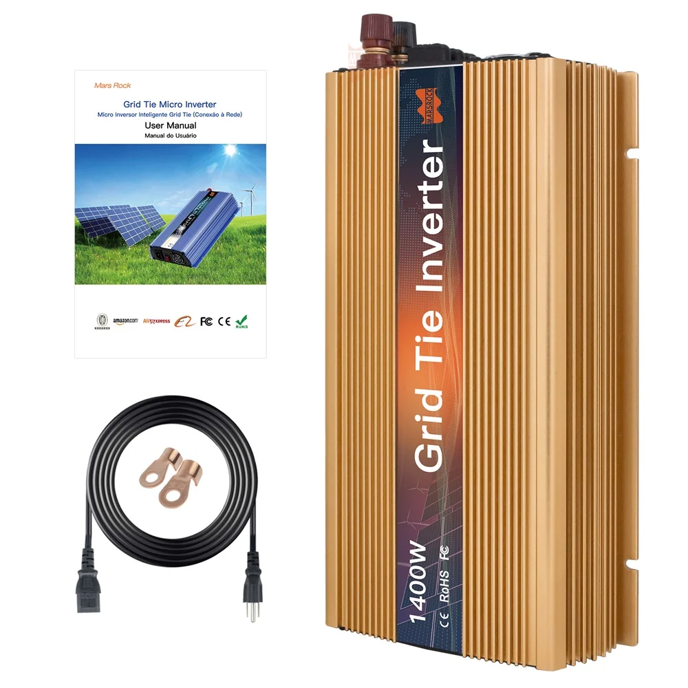1400W 10.5 - 50Vdc A Ac90 - 140V O 190 - 260V Mppt Solar On Grid Tie Microinverter, Nave Da Eu Brasile Us Russia