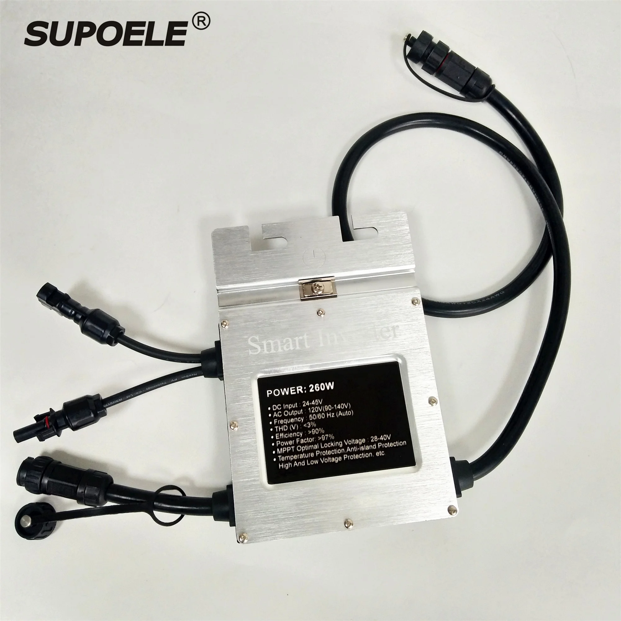 Impermeabile Ip65 Solar Grid Tie Micro Inverter Microinverter Inversor Smg260 250W 260W Ac 120V 50/60Hz Uscita Con Spina Usa Out
