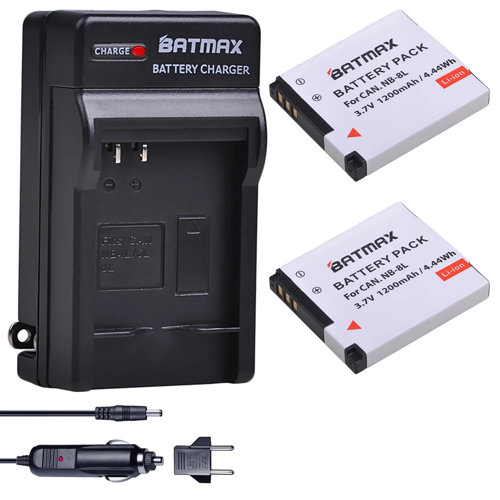 1200Mah Nb 8L Nb-8L Batteria Nb8L + Caricabatterie Per Canon Powershot Is Pc1589 Pc1474 A3300 A3200 A3100 A3000 A2200 A1200