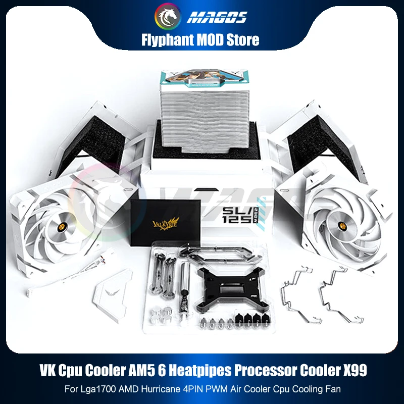 Vk Cpu Cooler Am5 6 Heatpipes Processore Cooler X99 Per Lga1700 Amd Hurricane 4Pin Pwm Air Cooler Cpu Ventola Di Raffreddamento