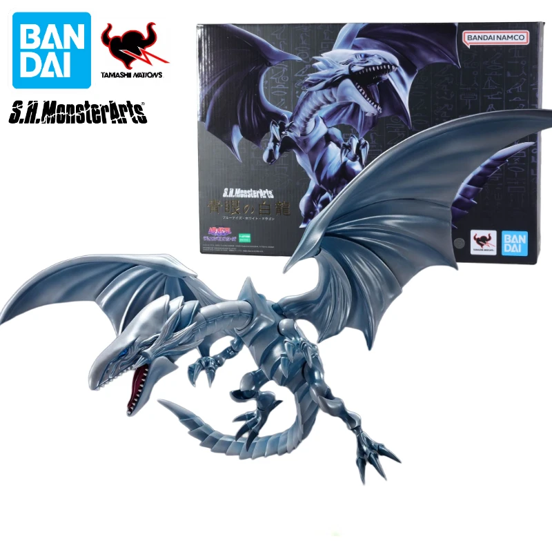 Disponibile Bandai S.H.Monsterarts Shm Yu-Gi-Oh Blue-Eyes White Dragon Anime Action Figures Giocattoli Modelli Regalo Collettore