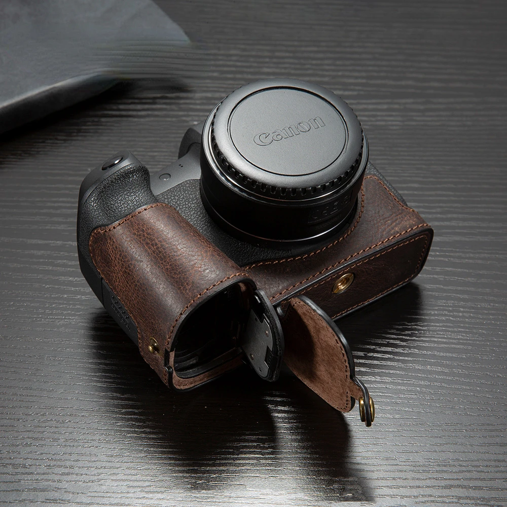 Per Canon Eos R Rp Fotocamera Body Eos R Custodia Per Fotocamera In Vera Pelle Maniglia Mezza Borsa