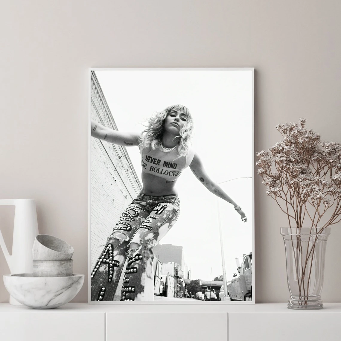 Miley Cirus-Catitude Music Album Cover Poster Singer Music Star Canvas Photo Photo Art Poster Print Home Decoration