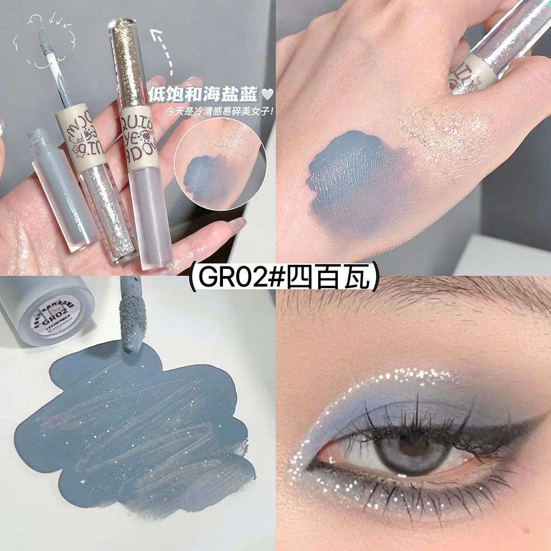 Paillettes Liquid Eyeshadow Glitter Diamond Eye Shadow Stick Shiny Double Head Blue Pink Eyes Contour Makeup Tools Comestic Coreano