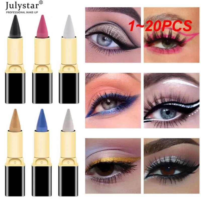 1 ~ 20Pcs Smoky Makeup Eyeliner Penna Gel Per Eyeliner Spessa Black Eye Liner Cream Glitter Blue Black Eye Pencil Strumenti Di Bellezza Per Gli Occhi 