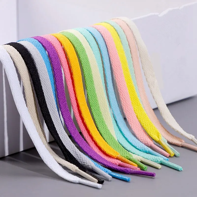 1Pair 36Colors Flats Shoelaces Classic Shoe Laces Off Sneaker White  Sports Men Women Children Shoelace Casual Shoe Strings