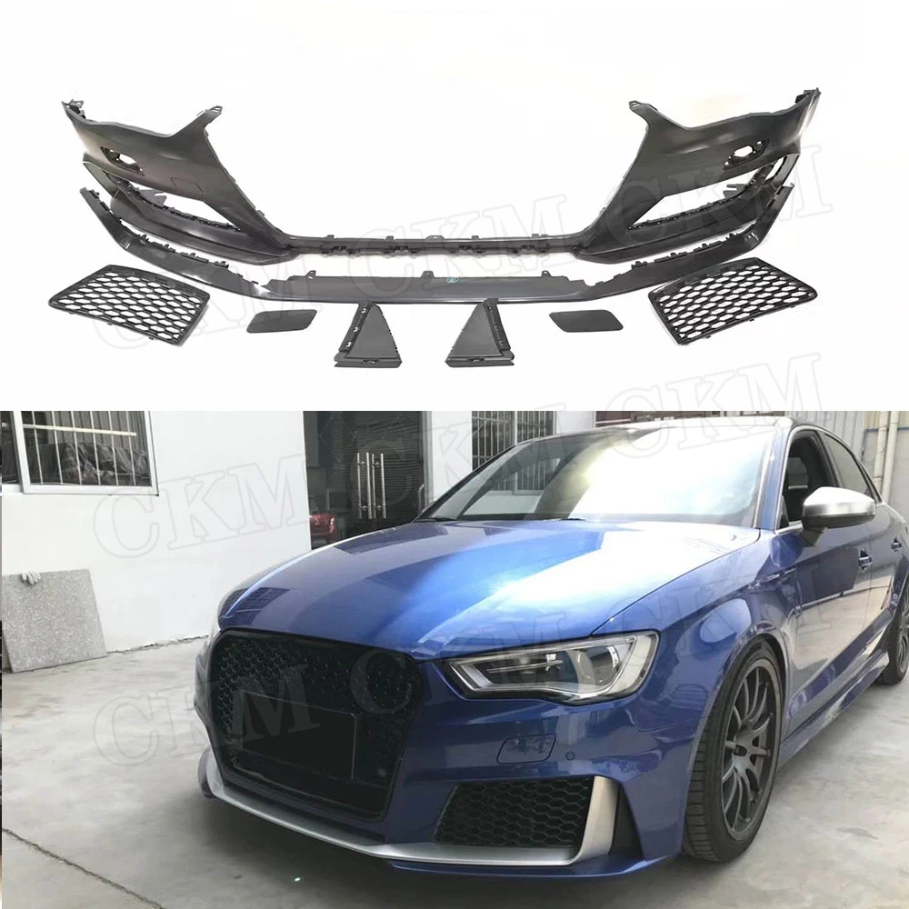 Diffusore Spoiler Anteriore Materiale Pp Wide Body Kit Per Audi A3 S3 Rs3 Stile 2014-2016