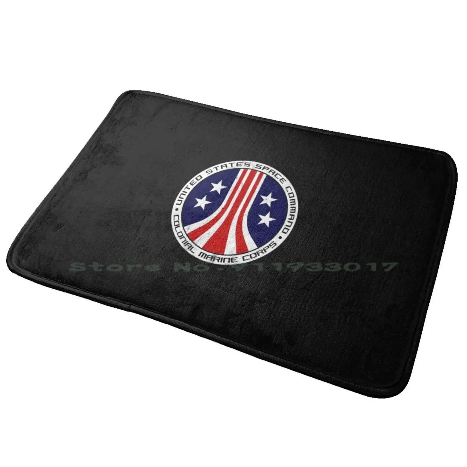 Military Marine Corps-Stati Uniti Space Command Ingresso Zerbino Tappetino Da Bagno Tappeto Struttura Della Parete Boulders Tema Design Ciottoli