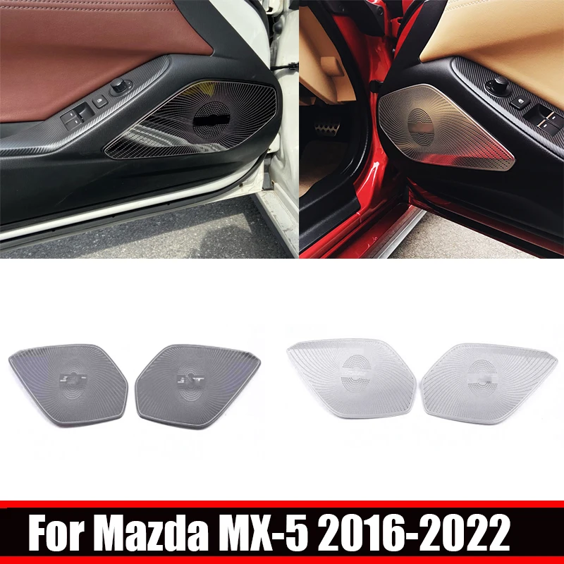 Per Mazda Mx-5 Mx 5 Rf Mx5 Nd 2016-2022 Accessori Per La Copertura Dell'Altoparlante Dell'Auto Corno Della Porta Anteriore Sound Hood Panel Trim Decor