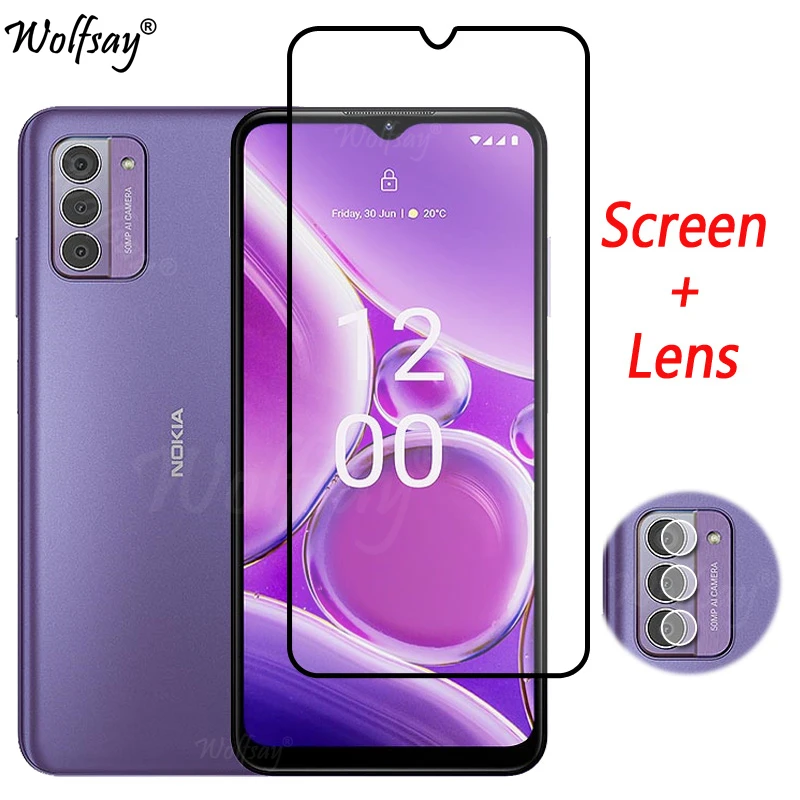 Full Cover Whole Glue Vetro Temperato Per Nokia G42 Screen Protector Per Nokia G42 5G Vetro Per Fotocamera Per Nokia G42 Glass 6.56 Pollici