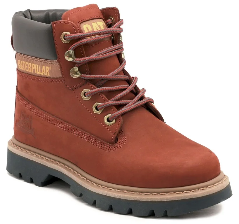 Caterpillar Colorado Maroon Nabuk Genuine Lady Cat Boots 2021 Winter Cat Snow Boat Outdoor Street Style Solid Durable