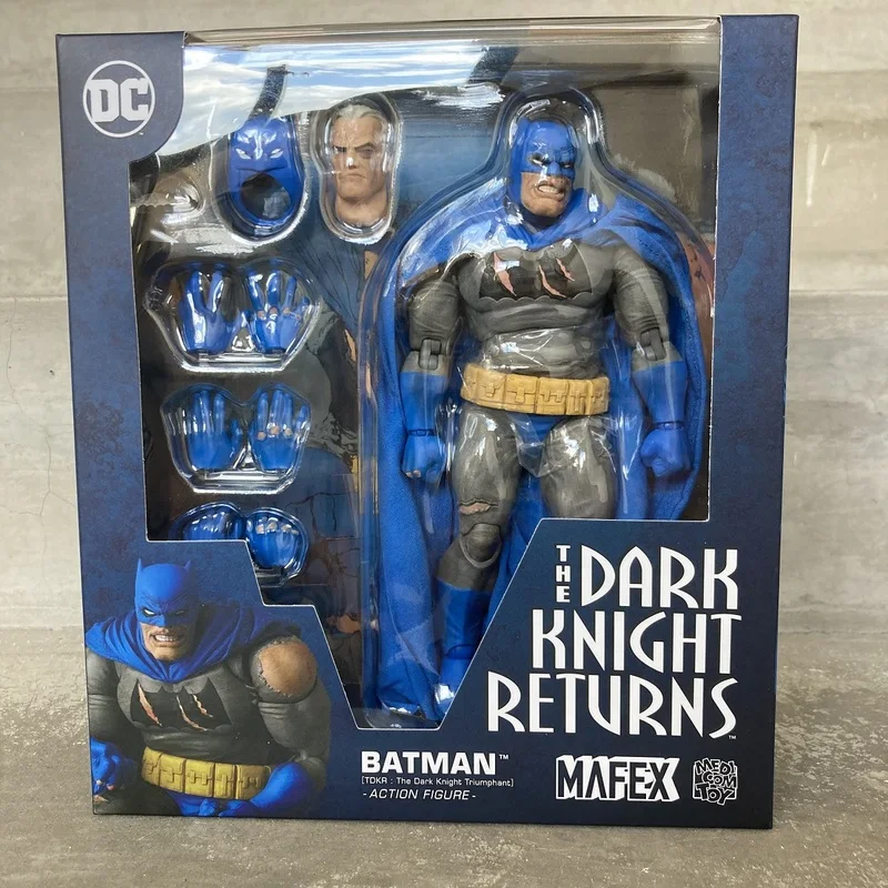 Originale Mafex Comics Batman The Dark Knight Returns Blue Version Figurine Da Collezione Anime Action Figure Model Toys Dc