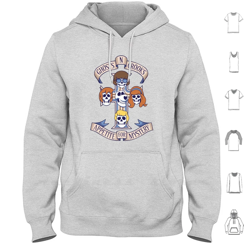 Appetite For Mystery Hoodies Manica Lunga Scooby Velma Fred Shaggy Dafne Mystery Inc Appetite For