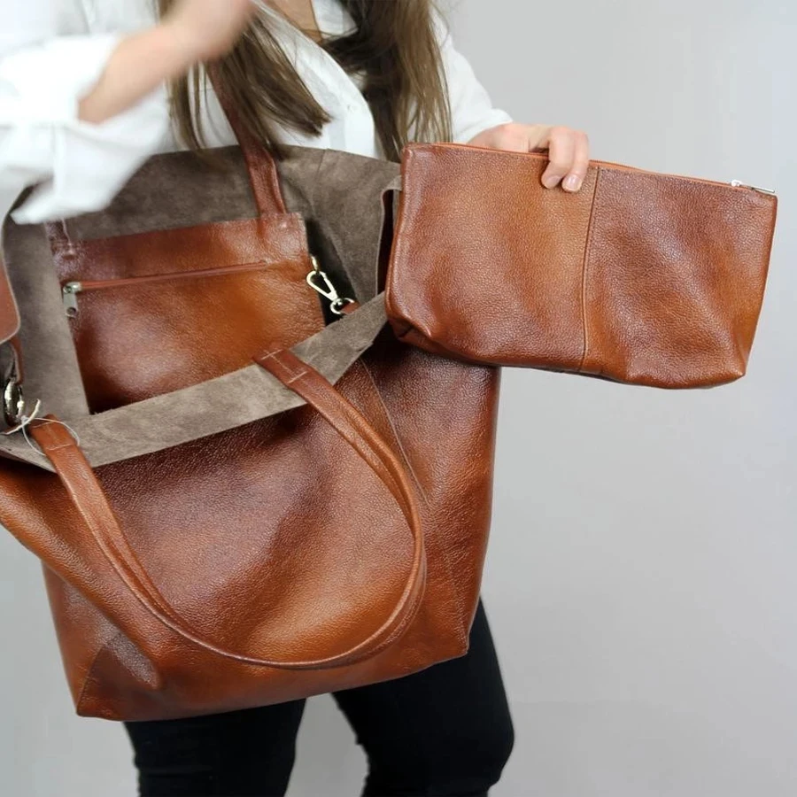 2023 Borse A Mano In Morbida Pelle Pu Di Lusso Big Tote Retro Lady Shopper Borse Casual Over Large Borse A Tracolla Da Donna Borse Firmate