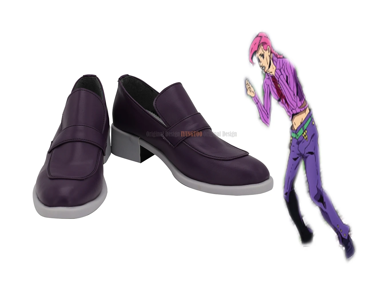 Jojo Anime Diavolo Scarpe Cosplay Jojo'S Bizarre Adventure Diavolo Purple Boots Cosplay Scarpe Personalizzate Per Unisex