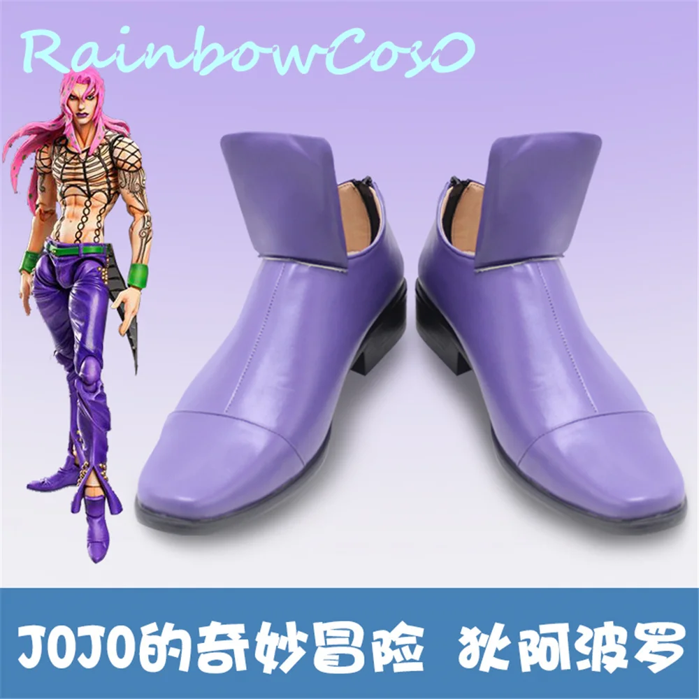 Jojojojo'S Bizarre Adventure Golden Wind Giogio Diavo Cosplay Shoes Boots Game Anime Halloween Rainbowcos0 W1553