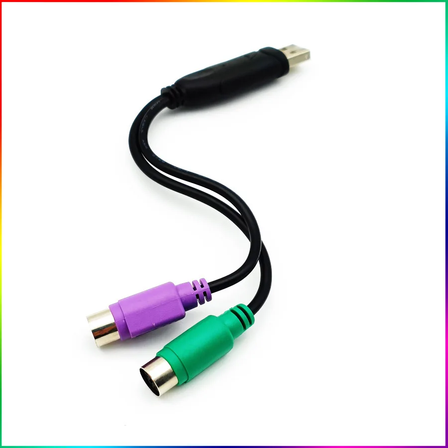 Usb (Male) To Ps2 (Female) Adapter Cable Usb Interface To Ps/2 Port For Windows 98/Me/2000/Xp