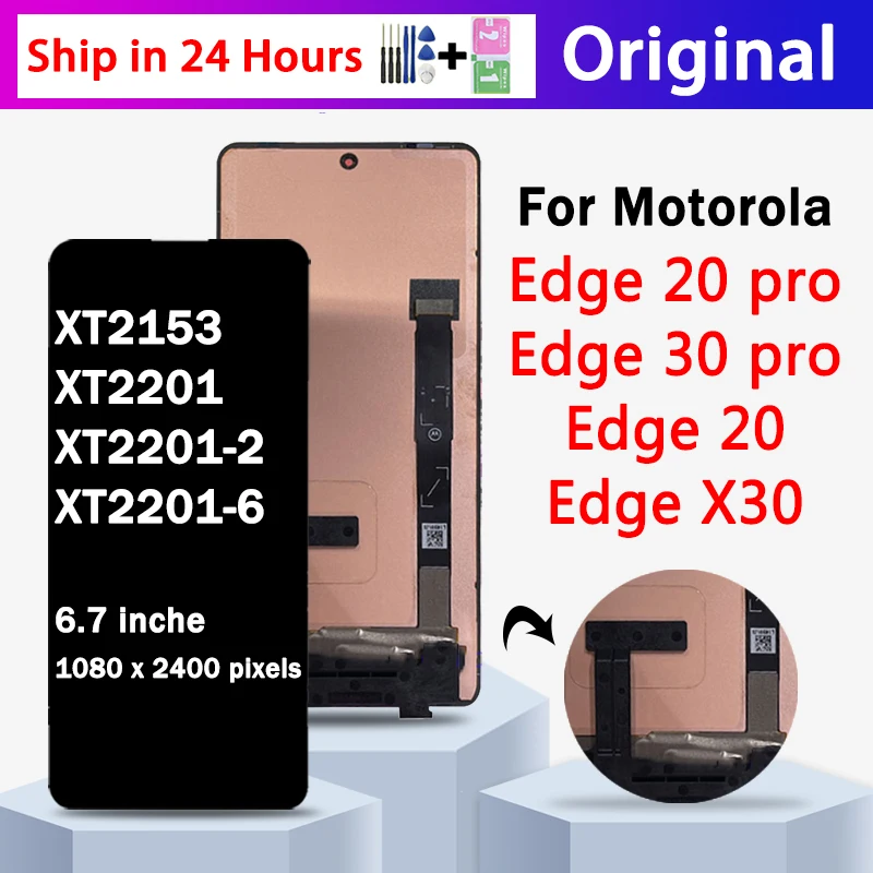 6.7 "Originale Per Motorola Edge 20/20 Pro Lcd Touch Screen Digitziter Assembly Per Motorola Edge 30 Pro Lcd Edge X30 Display