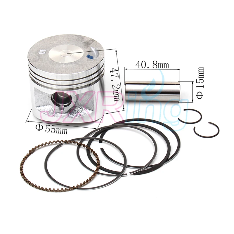 55Mm 15Mm Kit Anello Pistone Per Lifan Cinese 140Cc Motore 4 Ruote Moto Pit Dirt Trail Motor Bike Atv Quad
