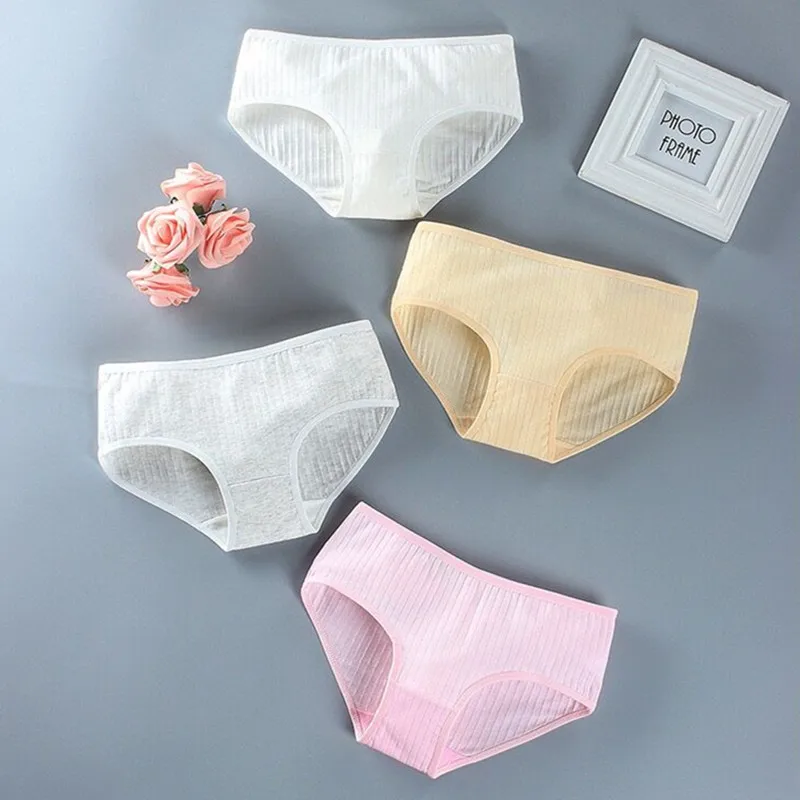 3Pc/Lot Girls Underwear Cotton Sports Breathable Briefs Panties  8-12-14 Years Old