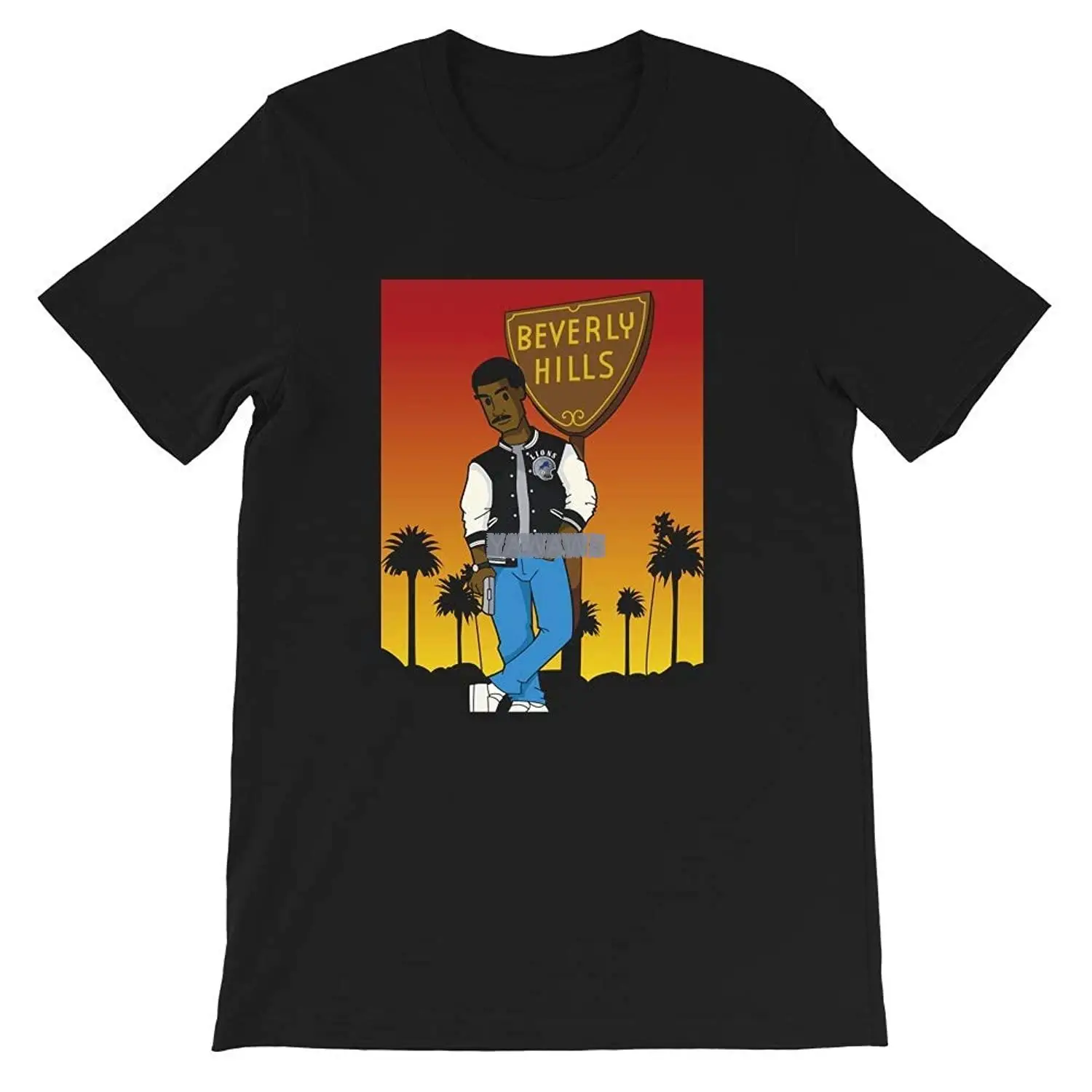 Axel Foley Cartone Animato Axel Foley Beverly Hills Cop 80S Edie Murphy Regalo Uomo Uomo Donna Maglietta Unisex