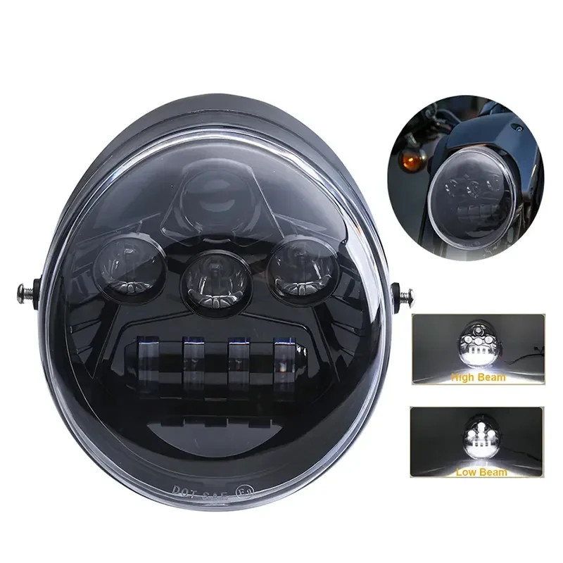Per Harley Vrod Lampada Faro Nero Per Harley V Rod Vrod Vrsca Vrsc Faro Vrsc/V-Rod Moto Vrod Led Halo Ring Drl