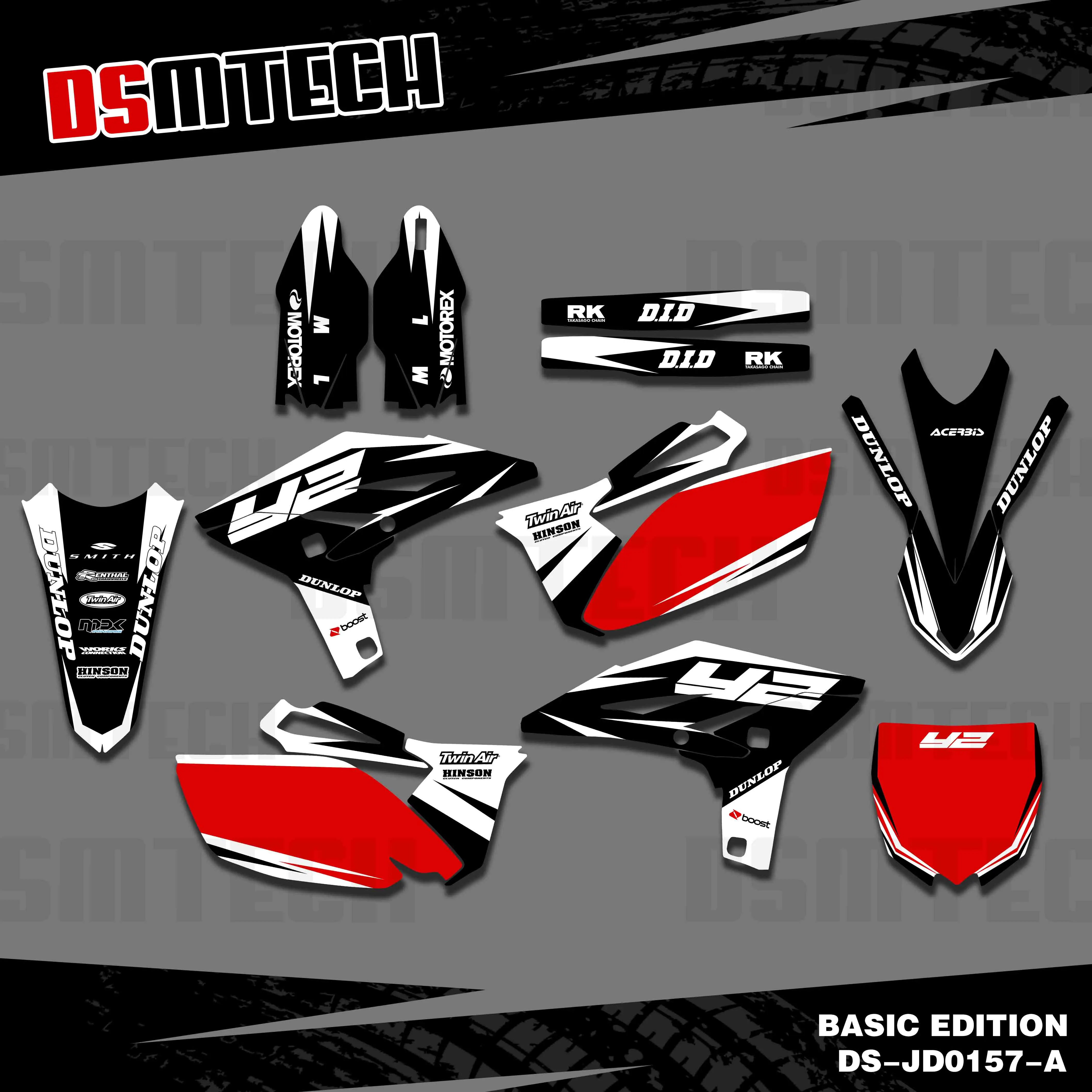 Dsmtech Team Graphics Stickers Voor Yamaha Yz250F Yzf250 2010 2011 2012 2013 Yz 250F Yzf 250
