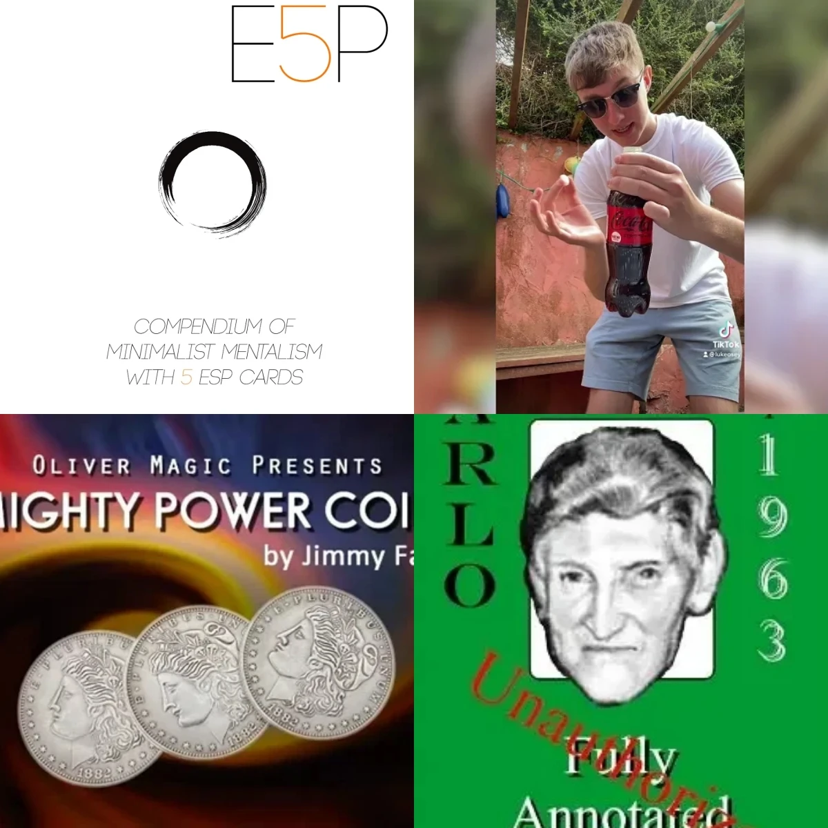 E5P Di Pablo Amira, Imento In Coca Cola Di Luke Oseland,Mighty Power Coin Di Jimmy Fan,Mint 1963 Andelted-Edward Marmo-Trucchi Magici