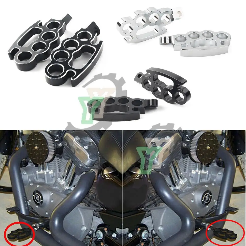 Per Harley Davidson Softail Dyna Sportster Touring Tu2 Moto Floor Board Controls Flying Knuckle Poggiapiedi Pedane Pedale