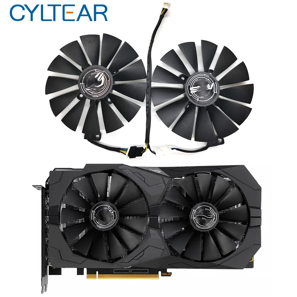 Ventola 95Mm Muslimt129215Sm 0.30Amp Rx580 Per Ventola Di Raffreddamento Della Scheda Grafica Asus Arez Radeon Rx 580 Dual Oc