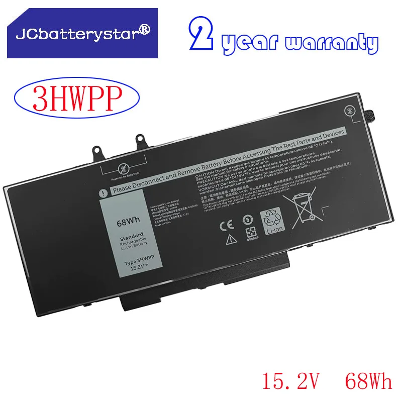 Jc Nuova Batteria Per Laptop 11.4V 97Wh 1Fxdh 3Hwpp Per Dell Latitude 15 5501 5511 Per Dell Precision 3541 3551 P80F003 P80F004