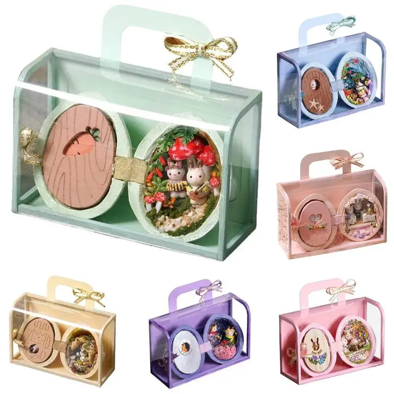 Noce Shell Dollhouse Kids Doll House Toy Casa Delle Bambole Fai Da Te Kit In Miniatura Carino Seed World Secret Series Scale Doll Room Crafts