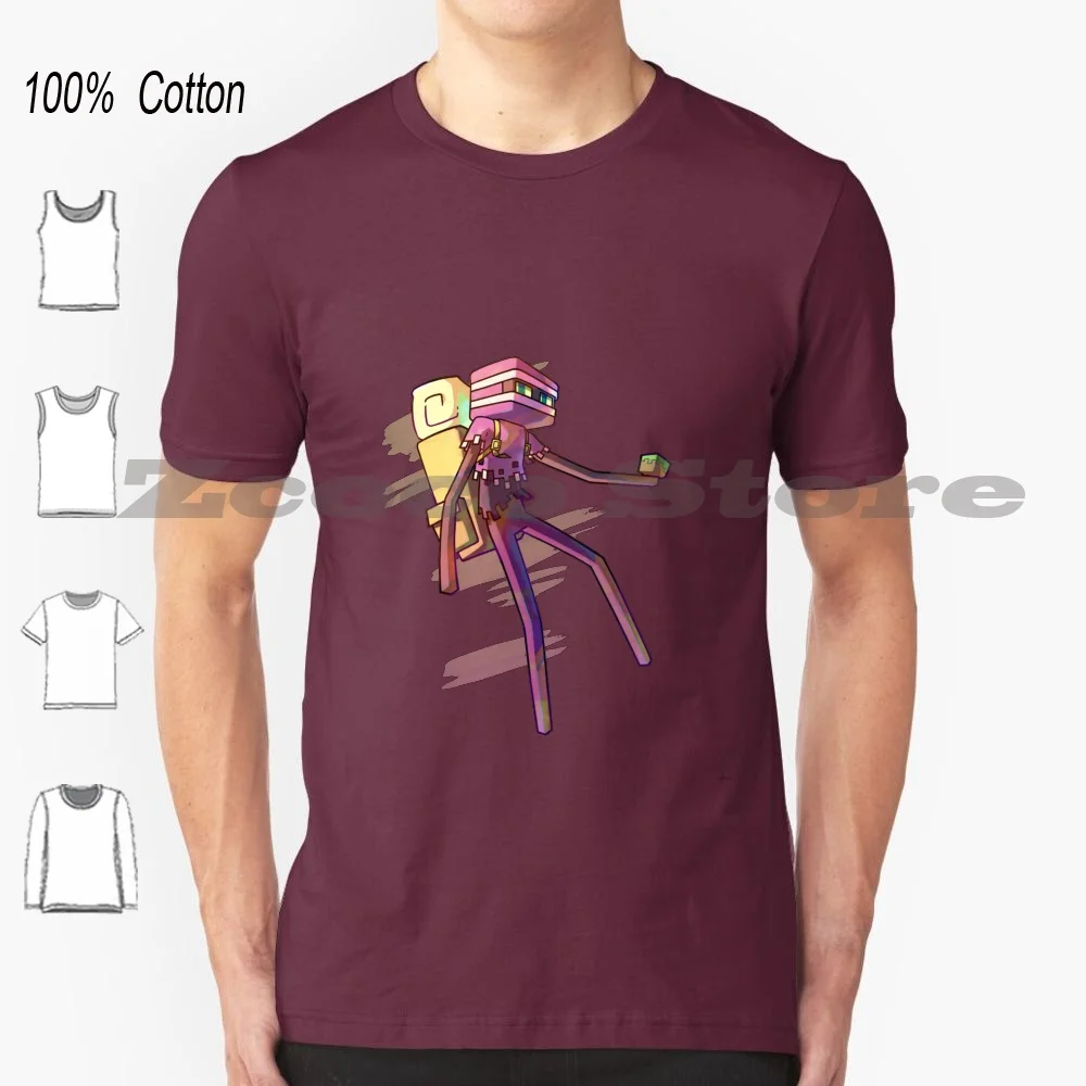 The Wandering Enderman Trader T-Shirt 100% Cotone Uomo Donna Modello Personalizzato Wanding Enderman Trader Endermen Systemz