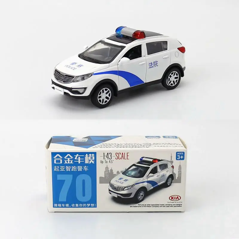 Caipo 1:39 Pull-Back Kia Sportage R Police-Car Alloy Diecast Metal Model Car Per Collezione, Regalo E Decorazione