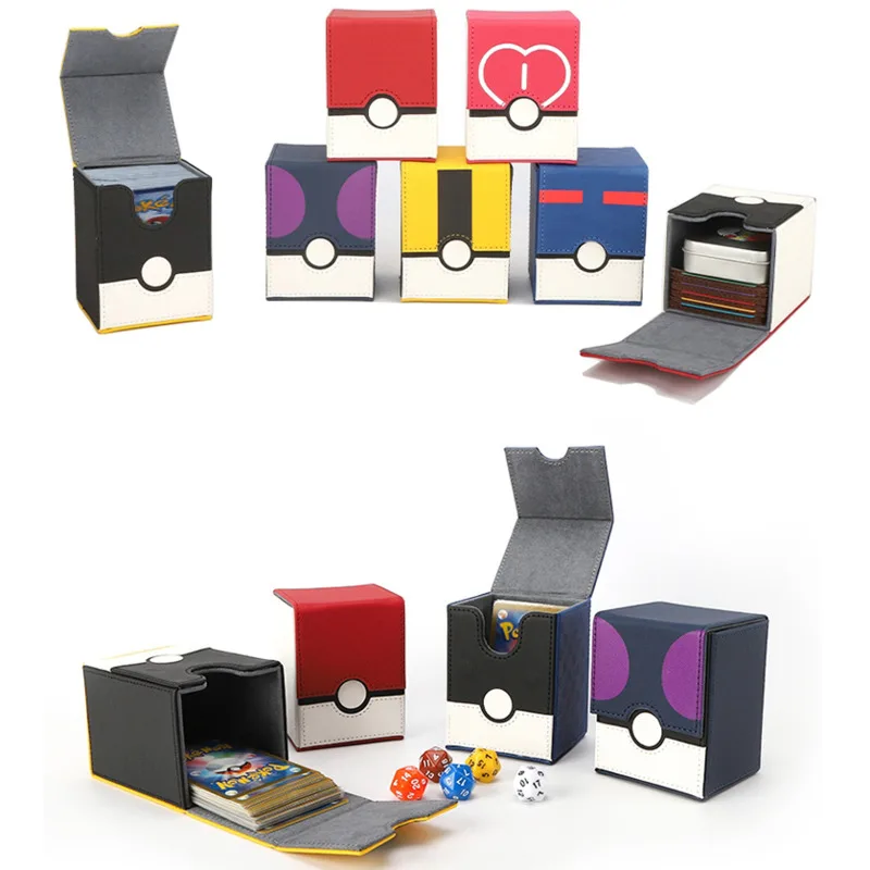 100 + Pu Card Deck Storage Box Magic Pkm Ygo Tcg Giochi Da Tavolo Commander Mtg Card Carry Organizer Case Trading Card Deck Box