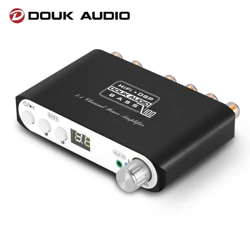 Douk Audio Q100 Hifi 2.1 Canali Bluetooth 5.0 Amplificatore Digitale Stereo Home Audio Subwoofer Amp 80W 40W * 2